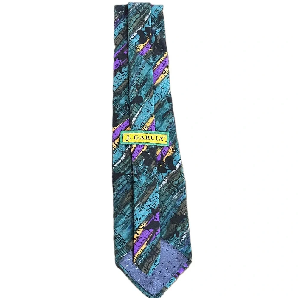 J. Garcia Rare Dead Stock Silk Necktie Bold Abstract Vintage Grateful Dead Core